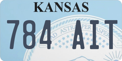 KS license plate 784AIT