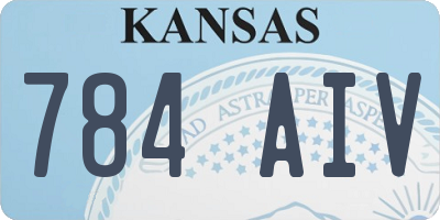 KS license plate 784AIV