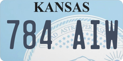 KS license plate 784AIW