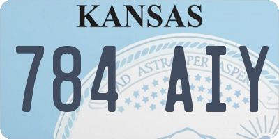 KS license plate 784AIY