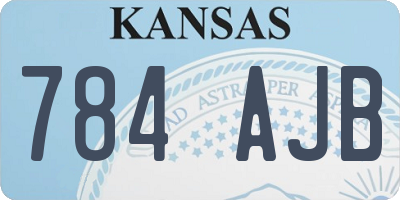 KS license plate 784AJB