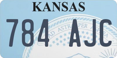 KS license plate 784AJC