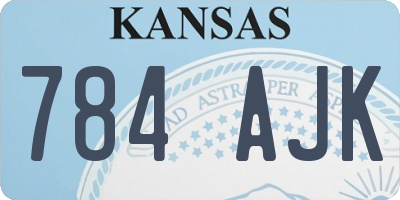 KS license plate 784AJK