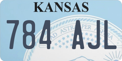 KS license plate 784AJL