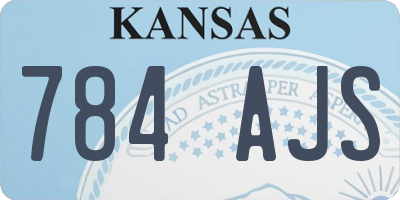KS license plate 784AJS