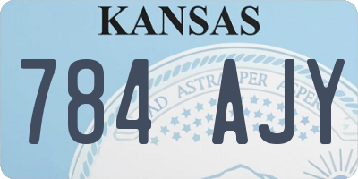 KS license plate 784AJY