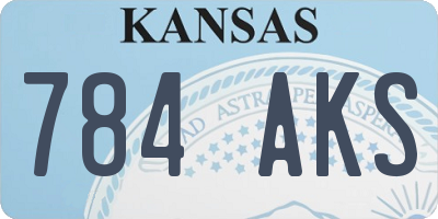 KS license plate 784AKS