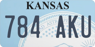 KS license plate 784AKU
