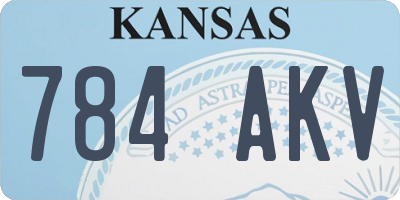 KS license plate 784AKV