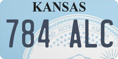 KS license plate 784ALC