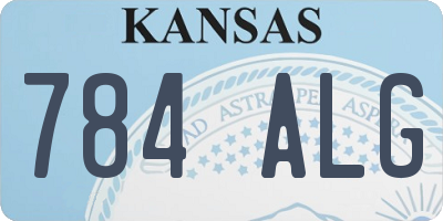 KS license plate 784ALG