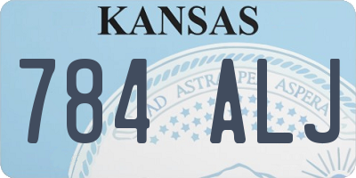 KS license plate 784ALJ
