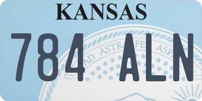 KS license plate 784ALN