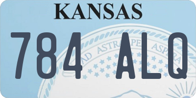 KS license plate 784ALQ