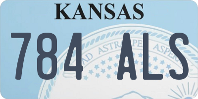 KS license plate 784ALS