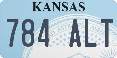 KS license plate 784ALT