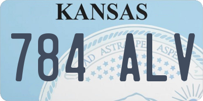 KS license plate 784ALV