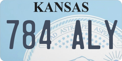 KS license plate 784ALY