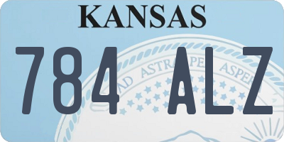KS license plate 784ALZ
