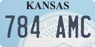 KS license plate 784AMC
