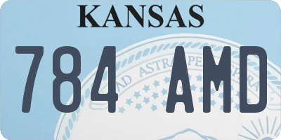 KS license plate 784AMD