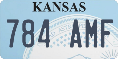 KS license plate 784AMF