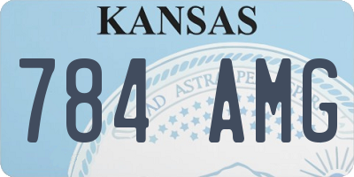 KS license plate 784AMG