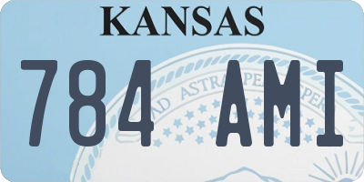 KS license plate 784AMI