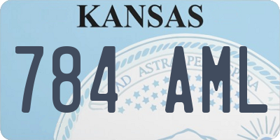 KS license plate 784AML