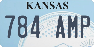 KS license plate 784AMP