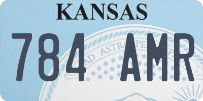 KS license plate 784AMR