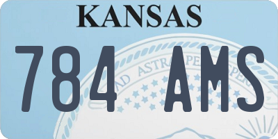 KS license plate 784AMS