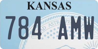 KS license plate 784AMW