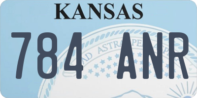 KS license plate 784ANR