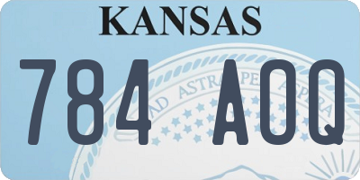 KS license plate 784AOQ