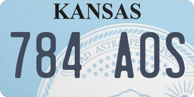 KS license plate 784AOS