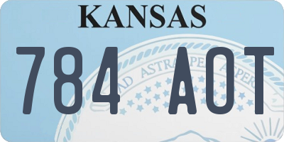 KS license plate 784AOT