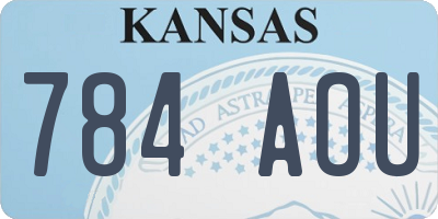 KS license plate 784AOU