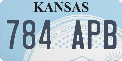 KS license plate 784APB