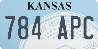 KS license plate 784APC