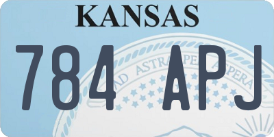 KS license plate 784APJ