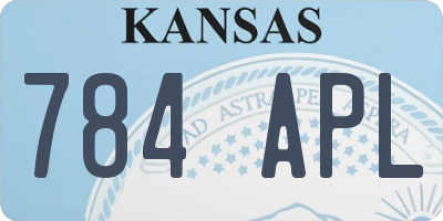 KS license plate 784APL
