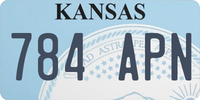 KS license plate 784APN