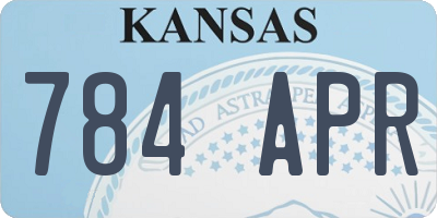 KS license plate 784APR