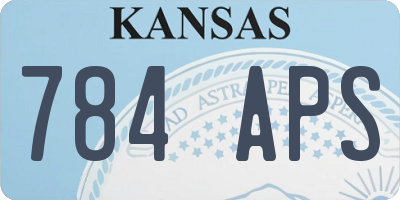 KS license plate 784APS