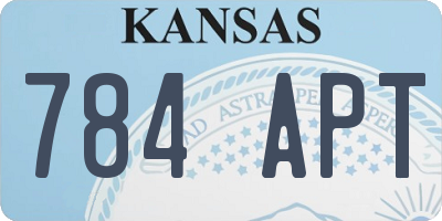 KS license plate 784APT
