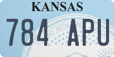 KS license plate 784APU