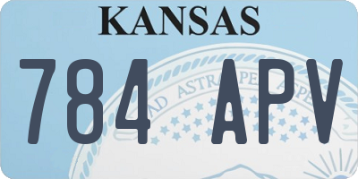 KS license plate 784APV