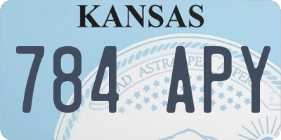 KS license plate 784APY