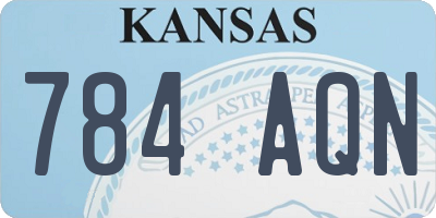 KS license plate 784AQN